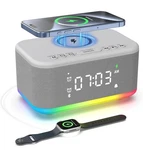 Digital Alarm Clock Bluetooth Speaker Wireless Charging Dual. Fixed Price $37.99.