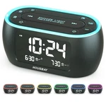 Housbay Digital Alarm Clock Radio For Bedrooms, Phone-free Compact, Black. Fixed Price $33.38.