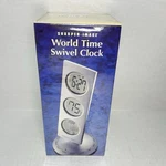 Sharper Image MI600 World Time Swivel Clock Temp Calendar New. Fixed Price $40.00.