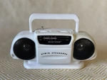 Vintage Suntone White Am/fm Mini Boom Box Radio RR2500 Twin Speakers Tested. Fixed Price $12.95.
