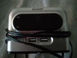 Sharp Model SPC193, Mini Travel Digital Alarm Clock, 2 Usb Ports, Tested Works. Fixed Price $12.60.