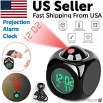 Led Projection Alarm Clock Digital Lcd Display Voice Talking Weather Snooze Usb. Fixed Price $10.89.