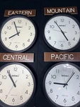 Skyscan Atomic Clocks With Engraved Placards 14" Anolog Each. Fixed Price $150.00.