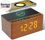 Wooden Bluetooth Speaker, Alarm Clock With Fm Radio, Qi Certified Fast Wireless. Fixed Price $66.28.