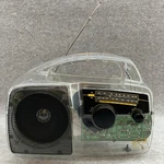 Vintage Freeplay Self Powered Am/fm Radio Solar Crank Clear See Through Tested. Fixed Price $29.99.