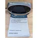 Emerson Research Smartset Dual Alarm Am/fm Clock Radio Silver CKS1862 W/manual. Fixed Price $15.95.