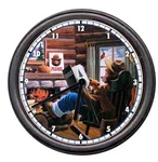 Smokey Bear Forest Service Fire Fighter Log Cabin Woods Reading Sign Wall Clock. Fixed Price $26.95.