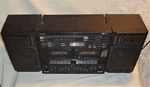 Vintage 1989 Electron Action Am/fm Stereo Radio Dual Cassette Ghettoblaster. Fixed Price $95.00.