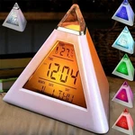 Digital Led Desk Alarm Clock Snooze 12/24 Hours W/ Temperature Changing Light. Fixed Price $32.32.