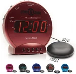 Sonic Alert Bomb SBB500SS Vibrating Alarm Clock Red. Fixed Price $38.00.
