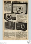 1954 Paper 2 Sided Steward Warner Radio Portable 3 Ay Melrose Am-fm. Fixed Price $7.99.