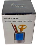 Mitaki Japan Backlit Lcd Music Alarm Desk Clock/pen Holder Colorful Light Calend. Fixed Price $20.00.