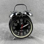 Westclox Chrometwin Bell Black Background White Numbers Alarm Clock. Fixed Price $30.00.