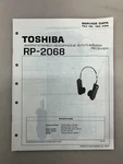 Toshiba RP-2068 Original Service Manual Free Shipping. Fixed Price $14.00.