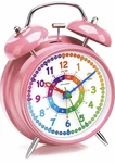 Analog Alarm Clock 4.5 Twin Bell Battery Operated Pink. Fixed Price $14.90.