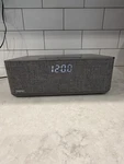 Ihome Digital Clock Radio Gray Am/fm Usb Charging Aux-in Modern Alarm. Fixed Price $13.00.
