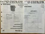 Sony ICF-S79 S79L S79V Fm/am Synthesized Radio Original Service Repair Manual. Fixed Price $19.94.