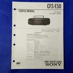 Sony CFS-E50 Service Manual Original Paper Oem Repair Guide Usa. Fixed Price $29.95.