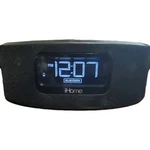 Ihome IBT31 Bluetooth Dual Alarm Fm Radio Clock - Grey / Black.. Fixed Price $30.00.