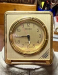 Retired Seiko Japan Made Quartz Travel Alarm Clock Gold Tone Case Lot. Fixed Price $29.98.
