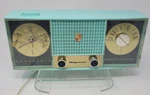 Stunning Aqua Blue Retro Jetsons 1957 Magnavox C5 Tube Am Clock Radio Read!. Fixed Price $249.99.