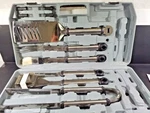 Mr. B-q 8 Pc. Stat Cool Handles Stainless Steel Barbecue Tool Set. Fixed Price $22.95.