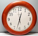 La Crosse Technology 12.5'' Analog Atomic Time Clock Hard Wood WT-3122A. Fixed Price $34.99.