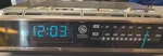 Vintage Alarm Clock Radio 7-4646A Woodgrain Am Fm Blue Display Tested. Fixed Price $30.00.