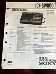 Sony ICF-SW800 ICFSW800 Service Manual From The Usa **original** 4218 6944. Fixed Price $19.99.
