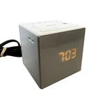 Sony ICF-C1 Fm Am Alarm Clock Radio White Cube 4X4X4" Desktop Tested Euc. Fixed Price $19.96.