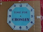 Antique Vintage Crosley Octagon Advertising Clock Glass Only!!. Fixed Price $299.00.
