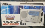 Coby Am Fm Weather Band Receiver CX38C Silver Portable Radio Antenna Ac/dc Cord#. Fixed Price $11.49.