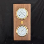 Barigo Thermometer Barometer Weather Station - Soild Walnut Vintage. Fixed Price $129.90.