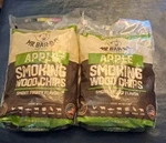 (2) Bags Mr Bar-b-q Smoking Chips 100% Natural Applewood. Fixed Price $21.45.
