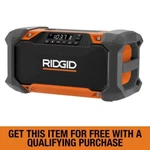Ridgid 18V Hybrid Jobsite Radio Dual Speaker With Bluetooth Technology Tool Only. Fixed Price $201.35.