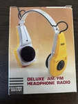 Vintage Electro Brand Deluxe Am/fm Headphone Radio Model 222 Yellow Nos Working. Fixed Price $21.99.