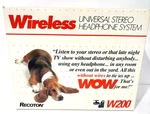 Vintage Recoton W200 Wireless Stereo Headphone System Brand New Open Box. Fixed Price $44.95.