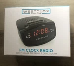 Westclox #80209T Alarm Clock Radio Red Led Display (black). Fixed Price $8.99.