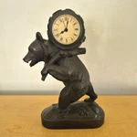 Rustic Oxblood Bear Clock With Backpack Lodge Decor. Fixed Price $99.99.