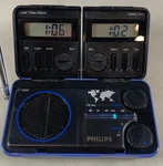 Tested Works Vintage Philips D1868 Travel Radio Alarm Clock C. 1986 Hong Kong. Fixed Price $24.95.