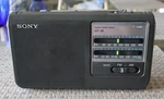 Sony ICF38 Portable Am/fm Radio, Clean, Working With Batteries And Power Plug. Fixed Price $19.99.