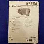 Sony ICF-B200 Service Manual Original Paper Oem Repair Guide Usa. Fixed Price $29.95.