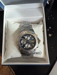 Seiko Men SNA278 Alarm Chronograph Two-tone Watch. Fixed Price $191.25.