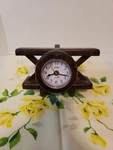 Quart Clock Vintage Deco Aviation Wooden Airplane Desk Display. Fixed Price $39.98.
