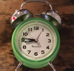 Westclox Green Alarm Clock Indiglo 6" 5 New Battery. Fixed Price $21.20.