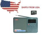 Tecsun ICR-110 (gray) Am/fm Radio **english Version** + 8GB Microsd Card. Fixed Price $52.99.