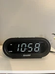 Sharp Model SPC-073 Led Alarm Clock Black Tested And Working. Fixed Price $13.75.