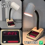 Vintage 1980 Spartus Adjustable Desk Lamp Digital Alarm Clock M9845 Tested Vgc. Fixed Price $44.95.