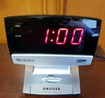 Westclox Led Plasma Screen Alarm Clock With Usb Charging Port. Fixed Price $14.99.