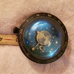 Westclox Celestial Desk Clock Vintage 1930S Curved Glass Paperweight. Fixed Price $165.00.